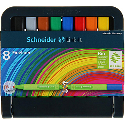 Набор капиллярных ручек Schneider «Link-it», узел 0.4 мм, 8 цветов, микс