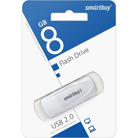 USB  8Gb Smart Buy Scout белый