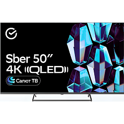 Телевизор Sber SDX-50UQ5231, 50", QLED, титан