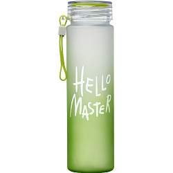Бутылка для воды, 500 мл Hello Master, 22 х 6 см, зеленая 10670582