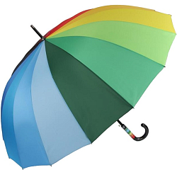 Зонт - трость полуавтоматический «Радуга», 16 спиц, R = 56 см, цвет разноцветный