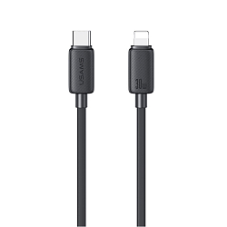 Кабель Ligtning <--> Type-C  3.0м USAMS US-SJ702 KY Series, черный, 30Вт