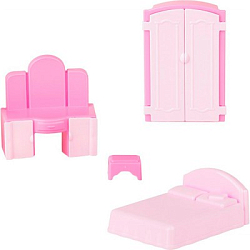 Набор мебели для кукол "Спальня"  4 пред. У342