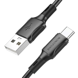 Кабель USB <--> Type-C  1.0м BOROFONE BX80 чёрный