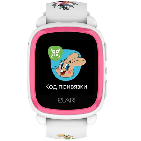 Умные часы ELARI KidPhone "Ну, погоди!" (бело-розовые)