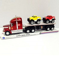 Трейлер инерц. свет+звук, с 2-мя машинками на карт. в кор.2*12шт B2011982