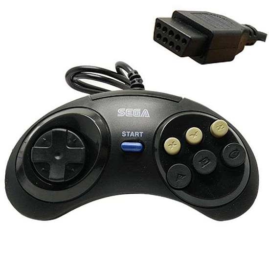 Джойстик Sega Mega Drive 2 16-bit черный