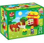 Конструктор UNICON Лошадка с домиком, 22 детали