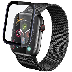 Противоударное стекло MIETUBL для Apple Watc 42mm, глянцевое, чёрное