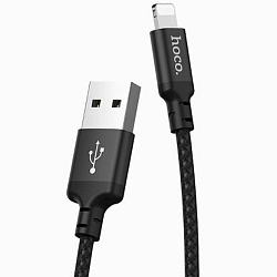 Кабель USB <--> Lightning/microUSB  1.0м HOCO X14 черный