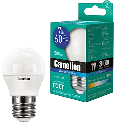 Лампа светодиодная CAMELION G45 7W/6500К/E27