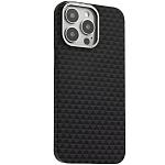 Задняя накладка KEEPHONE KEVILAR PARIS MAGSAFE CARBON CASE для iPhone 16 PRO (BLACK)