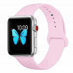 Силиконовый ремешок для Apple Watch (38/40mm) 8 – Светло-Розовый