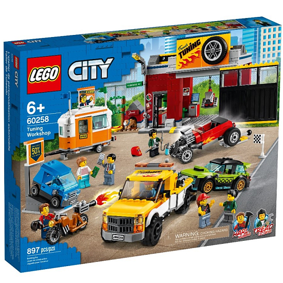 Конструктор LEGO City 60258 Nitro Wheels Тюнинг-мастерская