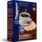 Фильтр бумажный для кофеварок TOPPERR 3014, №4 (100шт.), неотбеленный