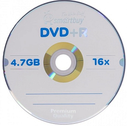 Диск DVD+R SMARTBUY 4.7 Гб, 16х, в шпиле, (Bulk-100шт) (SBDVPR100S) (100/600)