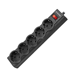 Сетевой фильтр  5.0м DEFENDER ES largo 5 розеток, черный