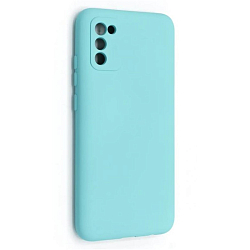 Задняя накладка SILICONE COVER Soft Matte для Samsung Galaxy A02 бирюзовый