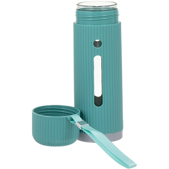 Бутылка для воды, 380 мл, бирюзовая   9936475