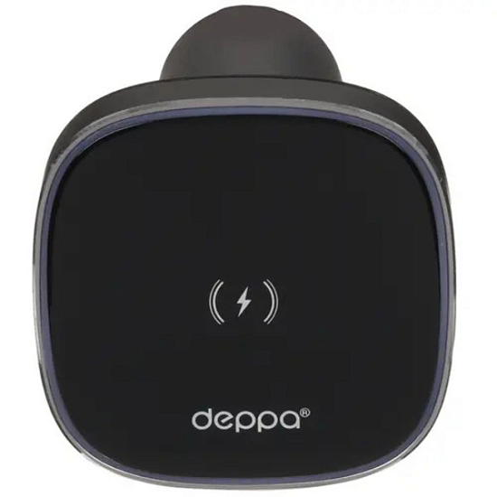 Автомобильный держатель DEPPA Mage Safe QI Belka Silver/Black (55206)