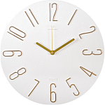Часы настенные, интерьерные, бесшумные, d-30 см, белые 9902061