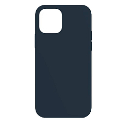 Cиликоновый чехол CTR для iPhone 15 Soft Touch (темно-синий)
