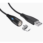Кабель USB <--> microUSB  1.0м JETACCESS JA-DC28 черный, магнитный
