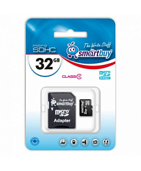 Micro SD 32Gb SMARTBUY Class 10 с адаптером SD