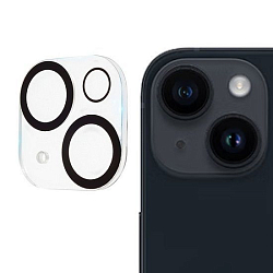 Противоударное стекло для камеры NONAME для iPhone 15/ 15 PLUS с чёрной окантовкой