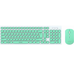 Клавиатура+мышь БП SMARTBUY ONE 250288AG бело-зеленый (SBC-250288AG-WG)