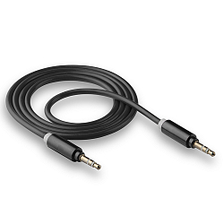 Кабель Jack 3.5 <--> Jack 3.5  1.0м WALKER WCA-245 черный (в пакете)