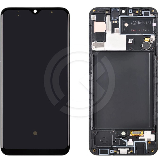 Дисплей для Samsung Galaxy A30s SM-A307 GH82-21190A в рамке (черный)