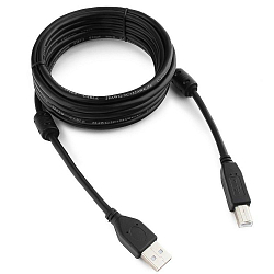 Кабель USB для принтера AM-BM  1.8м CABLEEXPERT Pro CCF2-USB2-AMBM-6, 2феррит.кольца, черный, пакет