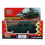 Машина металл LADA 4x4 длина 12 см инерц зеленый Технопарк 392184