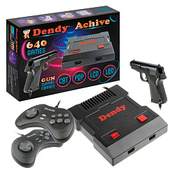 Приставка 8-bit Achive (640 встр. игр) + световой пистолет черная
