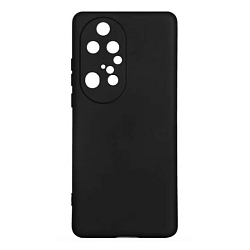 Силиконовый чехол DF для Huawei P50 Pro DF hwOriginal-26 (black) с микрофиброй