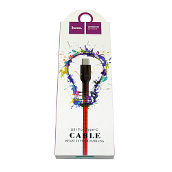 Кабель USB <--> Lightning/Type-C/microUSB  1.0м HOCO U31 Benay в переплёте, красный