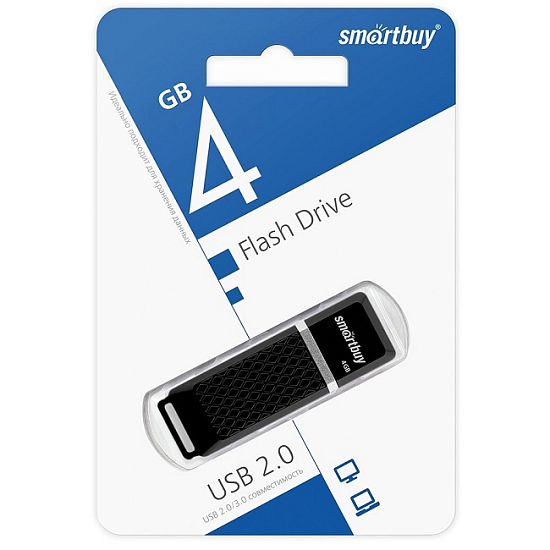 USB  4Gb Smart Buy Quartz series Black