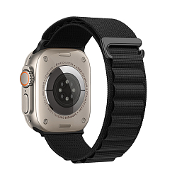 Тканевый ремешок HOCO WA20 для APPLE Watch 42/44/45/49mm, чёрный