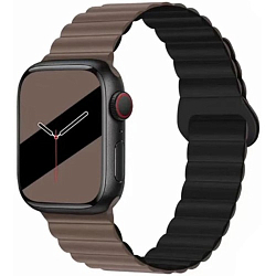 Силиконовый ремешок HOCO WA22 для APPLE Watch 38/40/41mm двухцветный, коричневый, чёрный