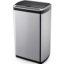 Сенсорное мусорное ведро Kitchen Joy, 30л (KJ-JAH5112) Silver, из нержавеющей стали с крышкой, съёмным пластиковым ведром