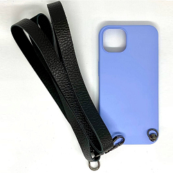 Задняя накладка ALL А1 для iPhone 13 лаванда на ремешке