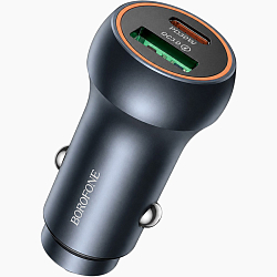 Авто ЗУ 1Type-C 3A BOROFONE BZ32, Metal grey, PD30W