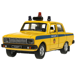 Машина металл ретро-модель Милиция,12,5см,св-зв, перед. дв.,инер.,желтый, кор. (УТМ01492693