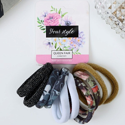 Резинка для волос "Синди" (набор 10 шт) грация, 4 см, микс   9887952