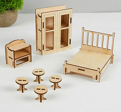 Конструктор "Спальня" набор мебели  КМ-5   2786924