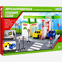 Автозаправочная станция «Топ-ойл», многофункциональный игровой набор в подар. коробке У1066