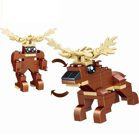 Конструктор «Новогодние истории. Олень», 2 варианта сборки, 55 деталей