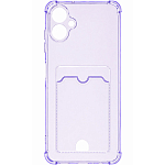 Задняя накладка ZIBELINO Silicone Card Holder для Samsung Galaxy A06 4G (сиреневый)