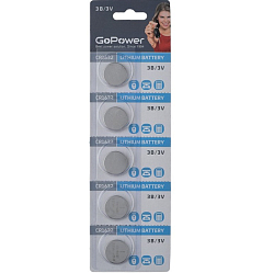 Элемент питания GoPower CR1632 BL-5 (5/100/2000)